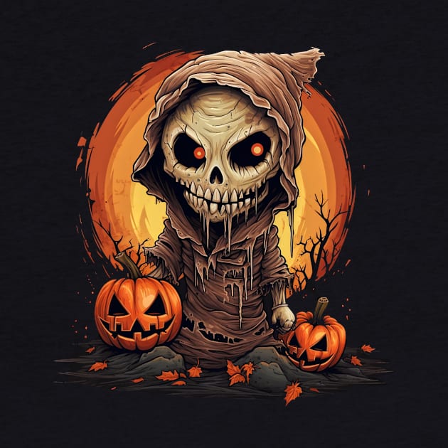 Eerie Halloween Ghoul, Spooky Season Delight by Captain Peter Designs